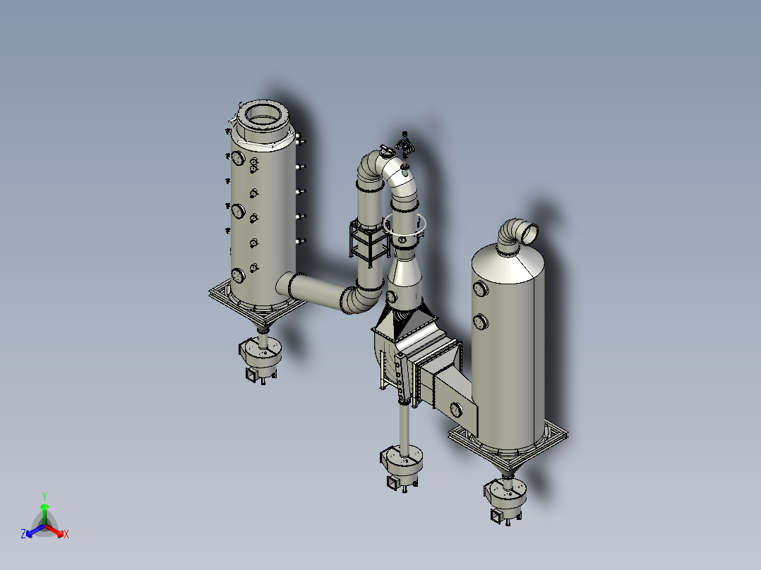 工业除尘设备三维设计