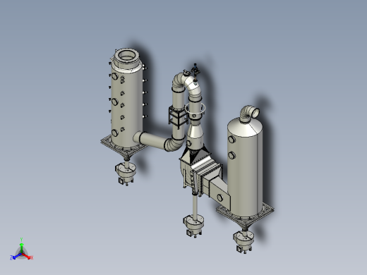 工业除尘设备三维设计