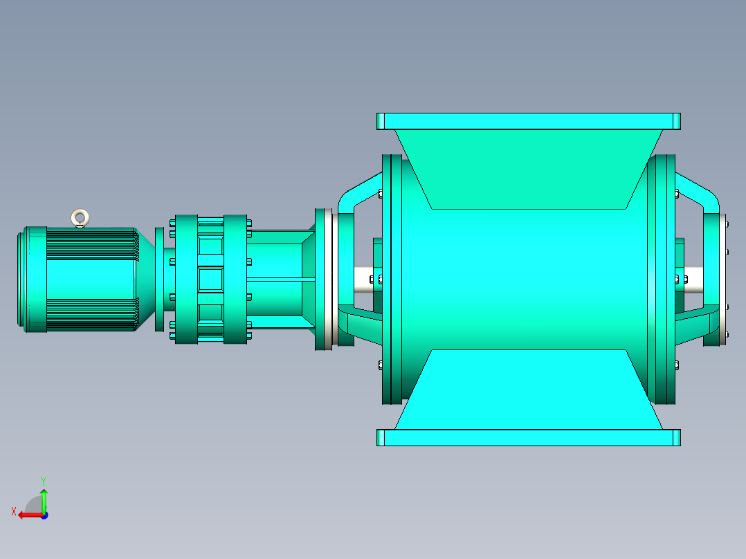 星型卸料器 摆线针电机后视图
