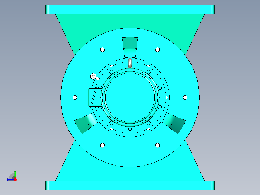 星型卸料器 摆线针电机右视图