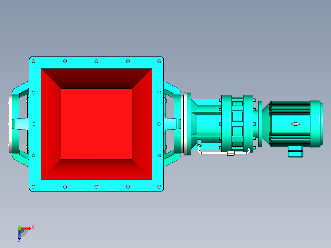 星型卸料器 摆线针电机俯视图