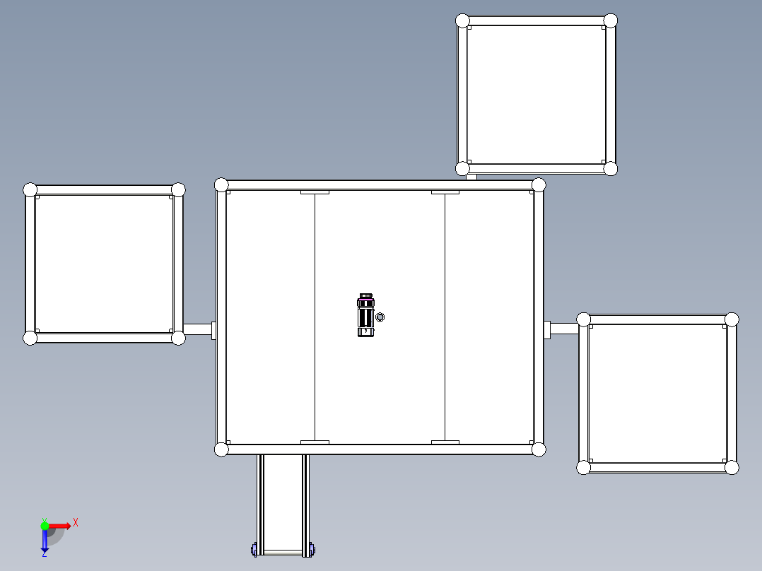 轴承全自动组装设备俯视图