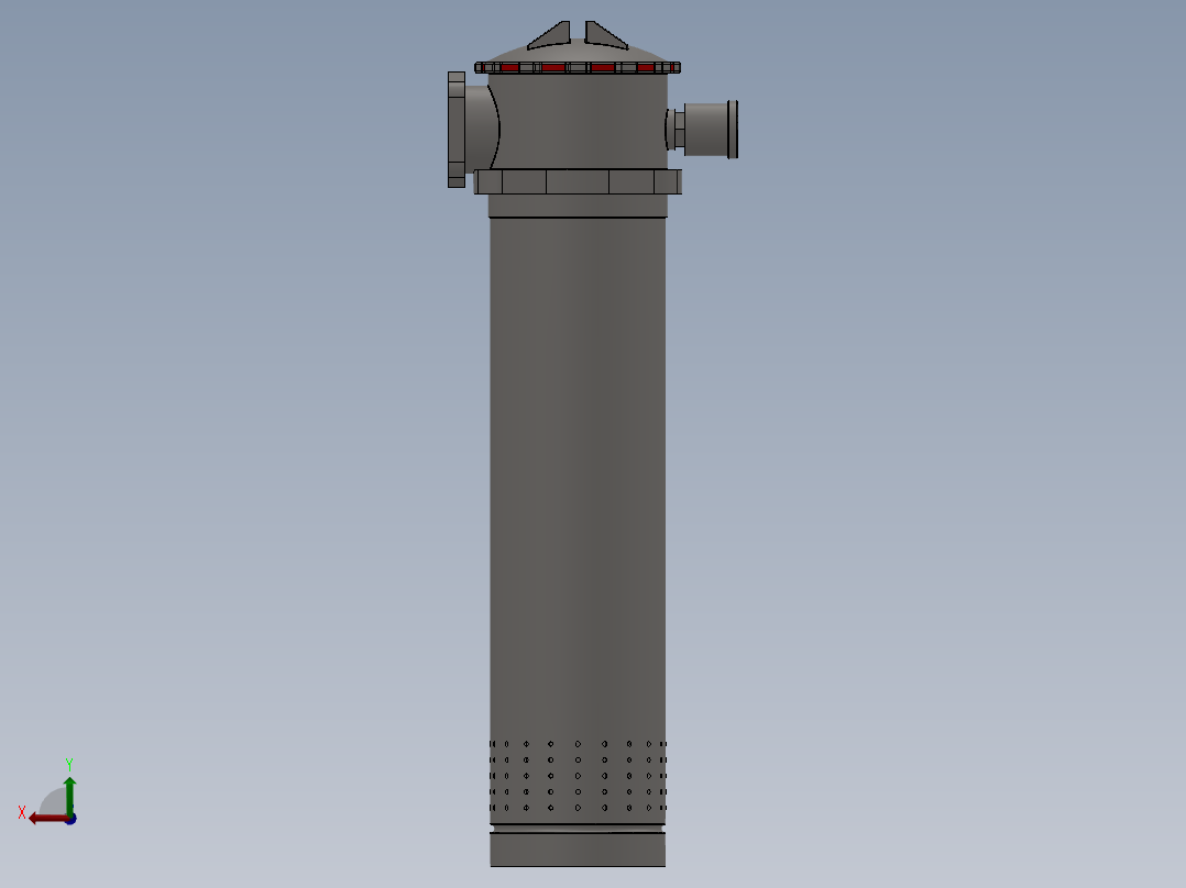 RFA系列微型直回式回油过滤器滤芯(法兰式连接）RFA-250xL后视图