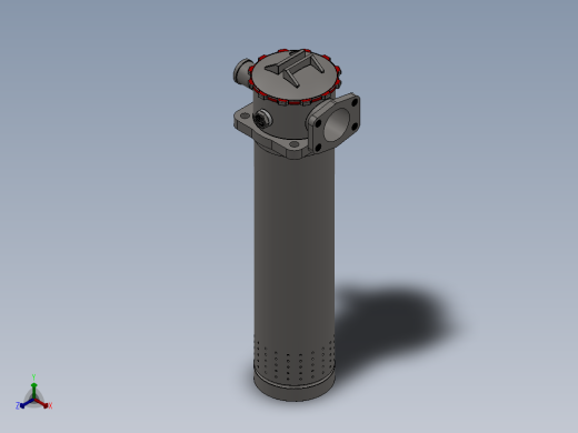 RFA系列微型直回式回油过滤器滤芯(法兰式连接）RFA-250xL正等轴测缩略图