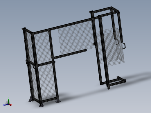 铝合金钢网防护模型