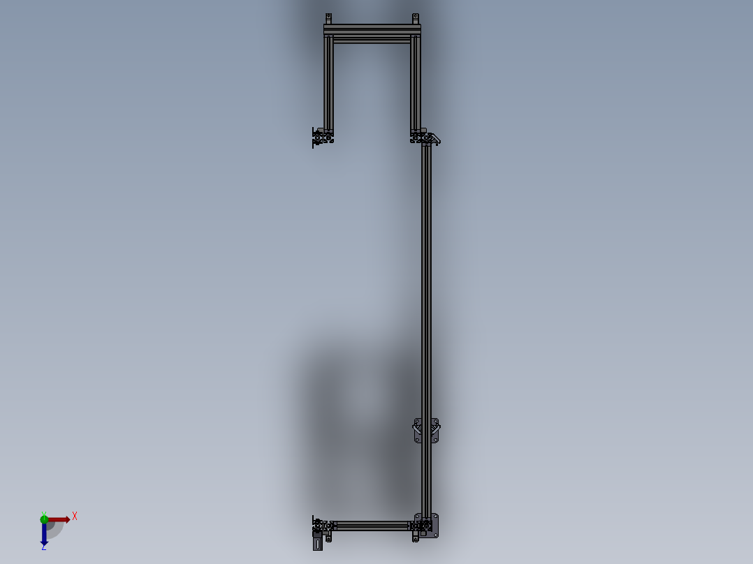 铝合金钢网防护模型俯视图