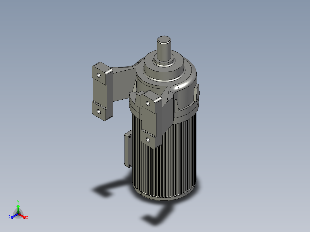 电机PH28-400-20-S3BF正等轴测图