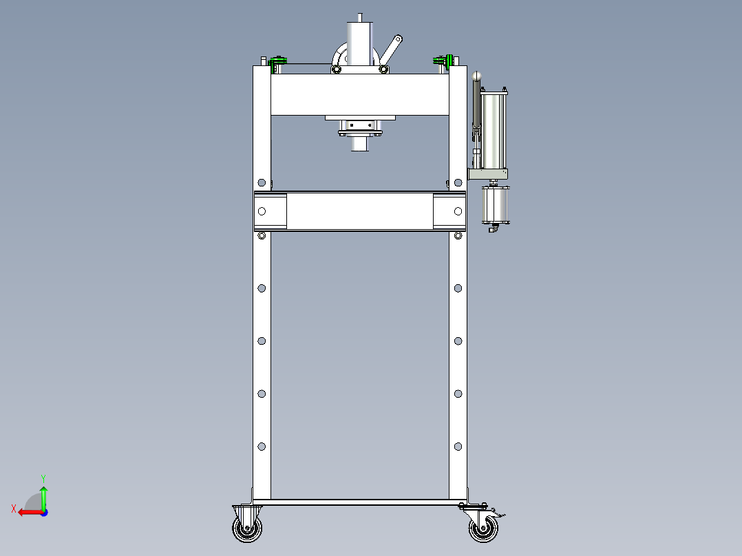 移动式液压机 step后视图