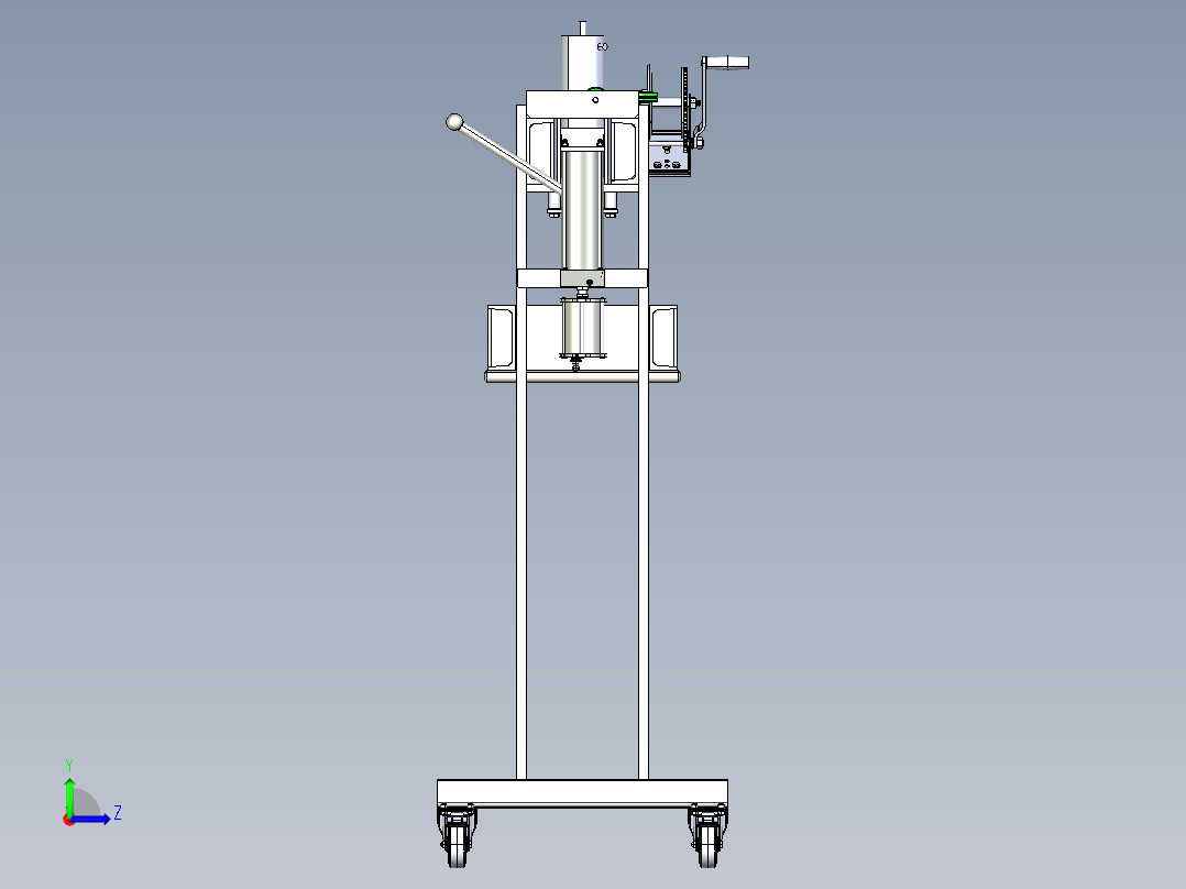 移动式液压机 step左视图