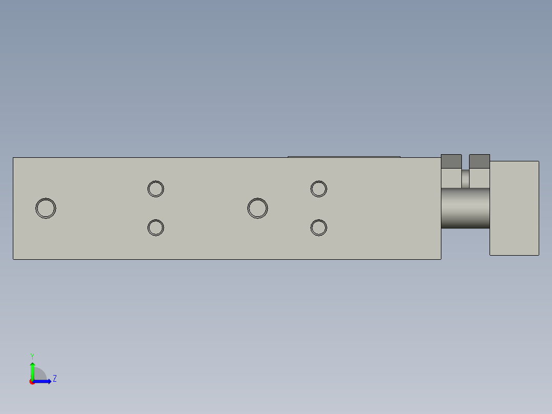 贴片电池标签背胶机设计-气缸CXSM20-35左视图