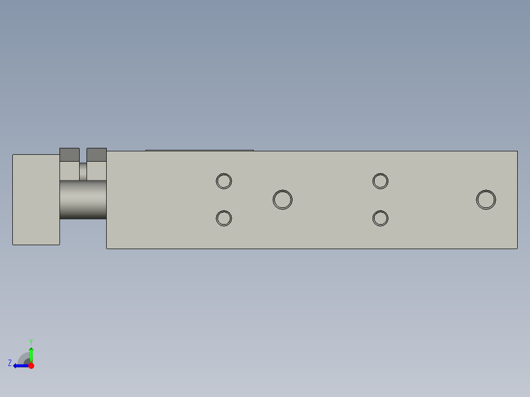 贴片电池标签背胶机设计-气缸CXSM20-35右视图