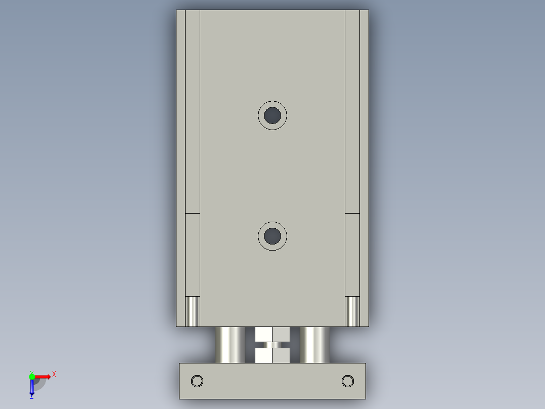 贴片电池标签背胶机设计-气缸CXSM20-35俯视图