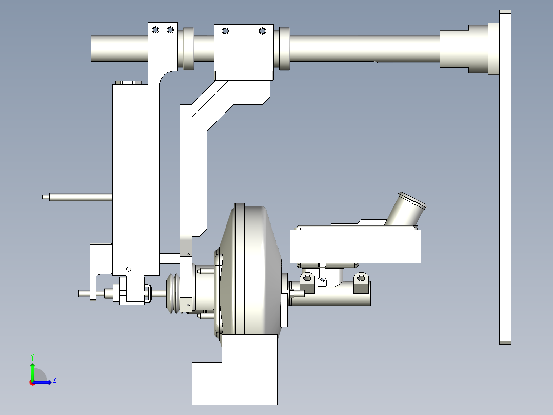 AM27助力器合装机左视图