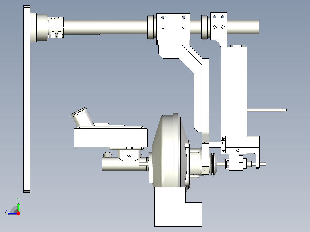 AM27助力器合装机右视图