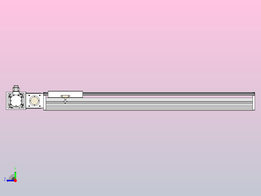皮带直线轴半封闭可选导轨TPA-HNB-220D-176-L1000-ML-C-P1K-N3右视图