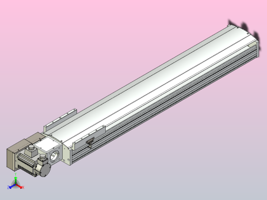 皮带直线轴半封闭可选导轨TPA-HNB-220D-176-L1000-ML-C-P1K-N3正等轴测缩略图