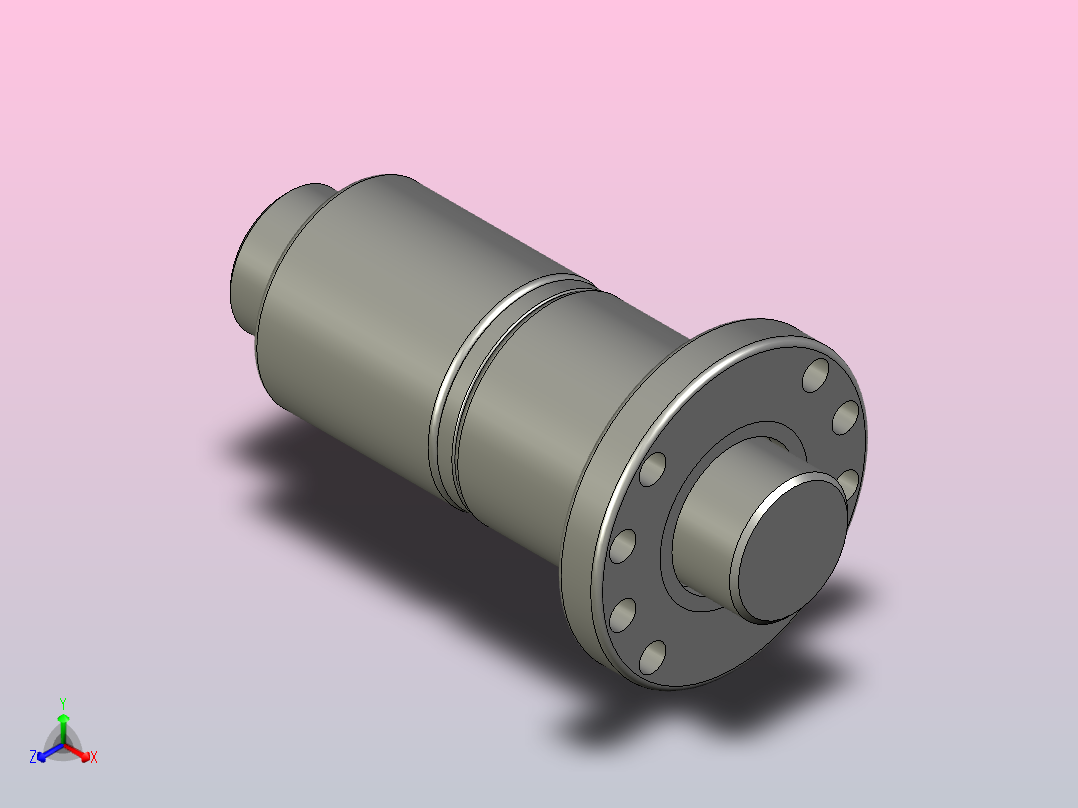 滚珠丝杆DFU04008正等轴测图
