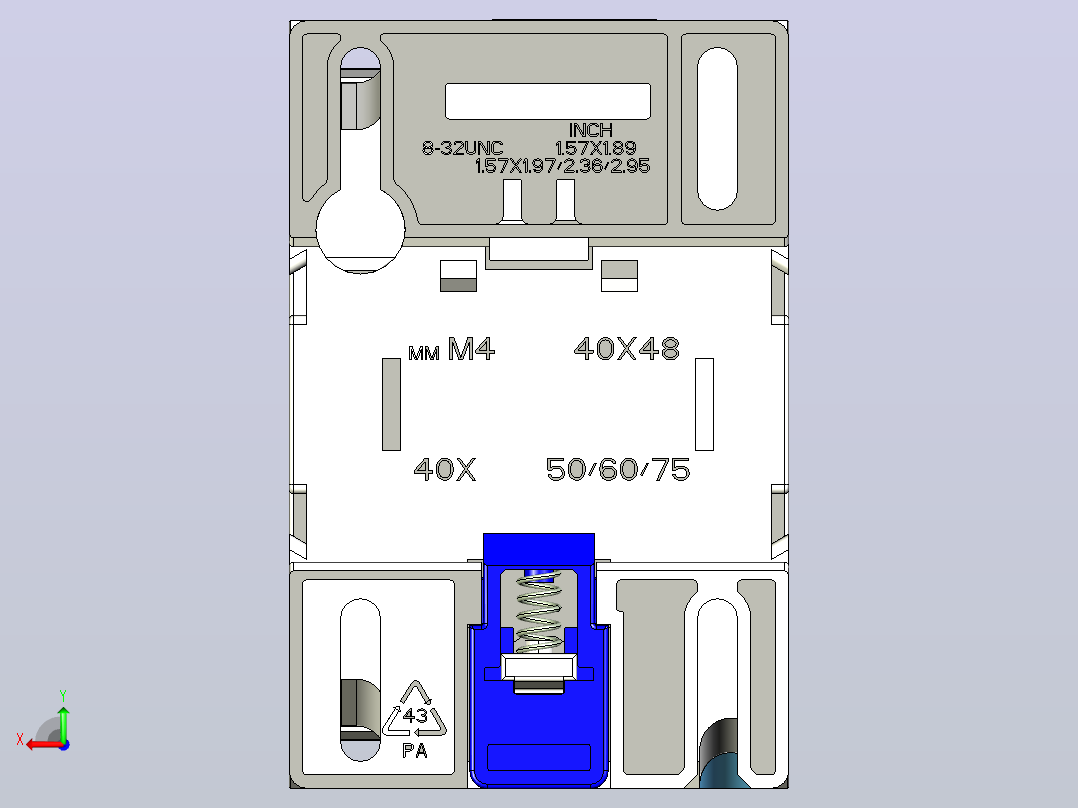 NC7-32～38交流接触器三维模型202204后视图