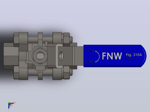 FNW-FNW310ASWC三片式内螺纹球阀俯视缩略图