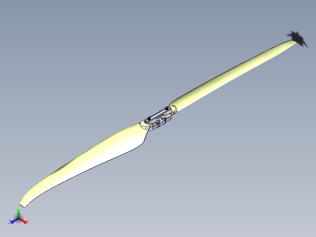 XRotor X13 电机和螺旋桨正等轴测图