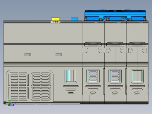 NB7LE-63&amp;3P&amp;N&amp;剩余电流动作断路器三维模型202307左视缩略图