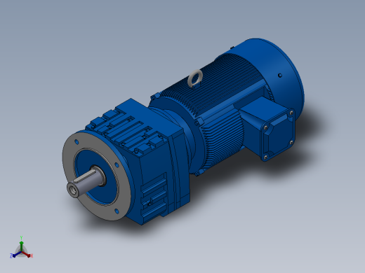 RF57法兰轴伸式安装斜齿轮减速机RF57-Y1.5-4P-90L-M1-0°-Φ200