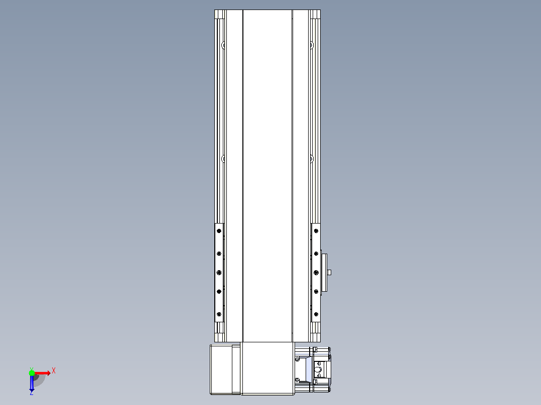 皮带直线轴半封闭可选导轨TPA-HNB-140D-120-L200-LP-C-P40-N3俯视图