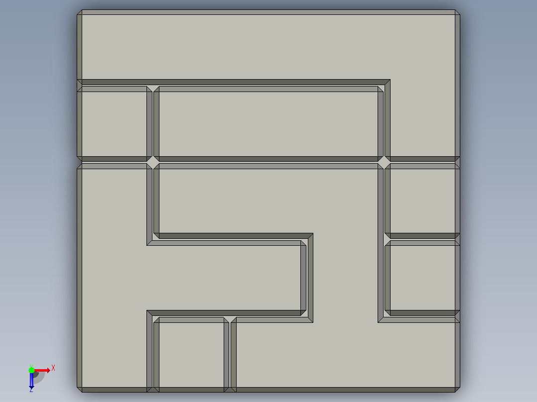 5x5拼图立方体俯视图