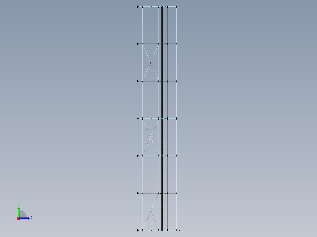 脚手架简易结构左视图