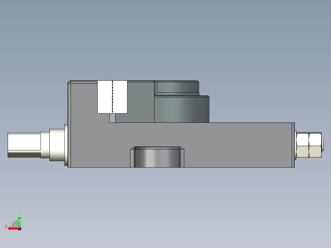 虎钳3D模型（2）后视图