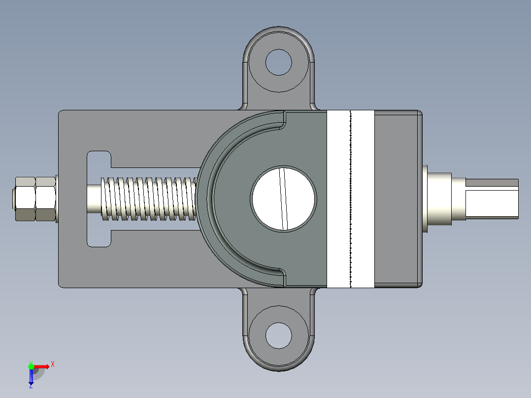 虎钳3D模型（2）俯视图