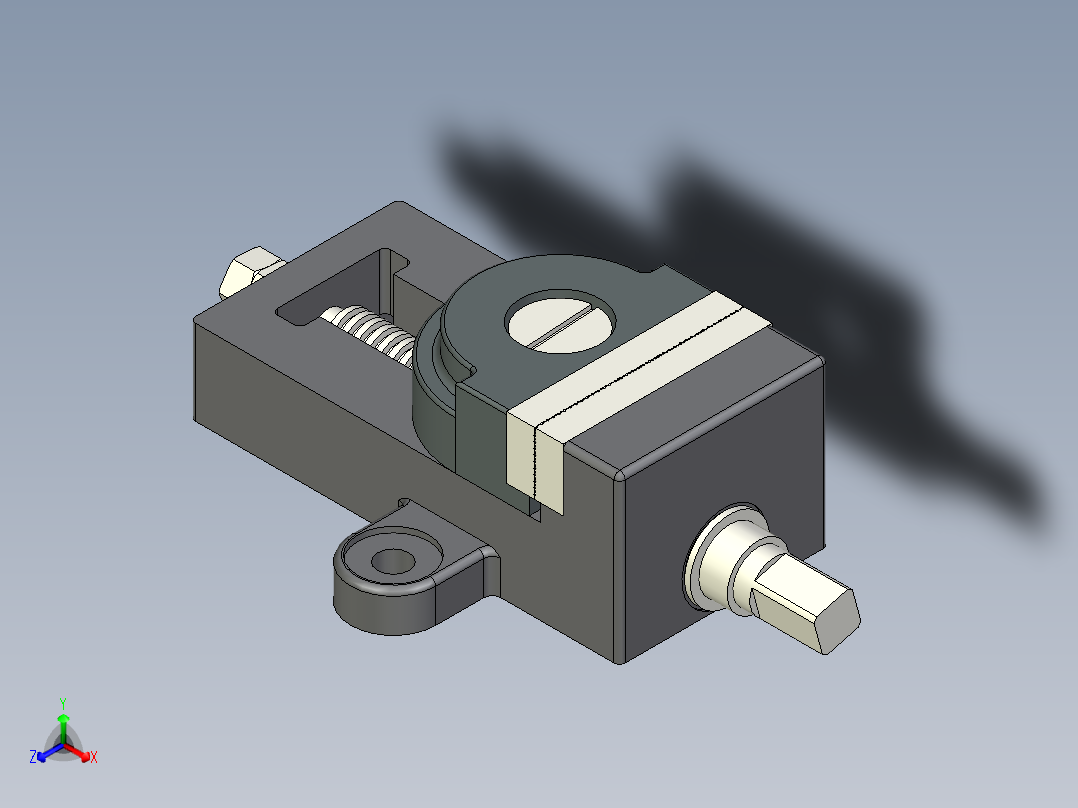 虎钳3D模型（2）正等轴测图