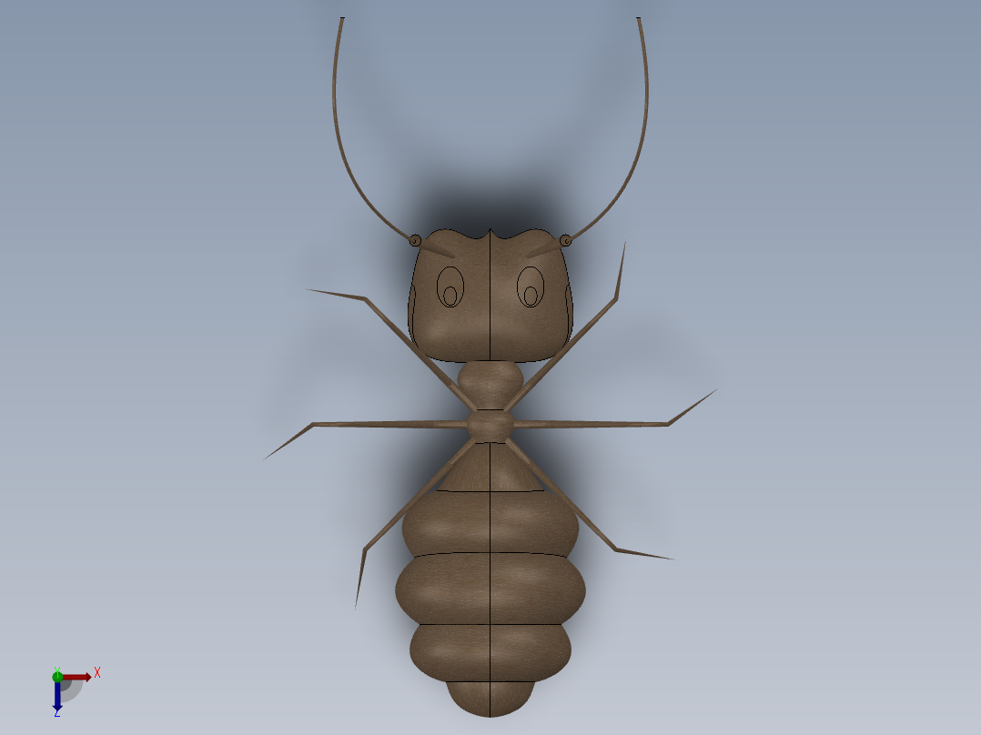 小昆虫3d模型俯视图