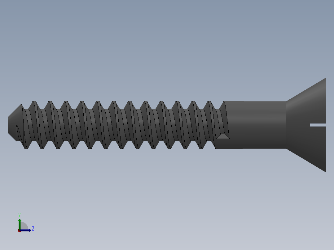 螺丝钉3D模型左视图