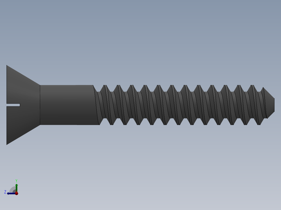 螺丝钉3D模型右视图