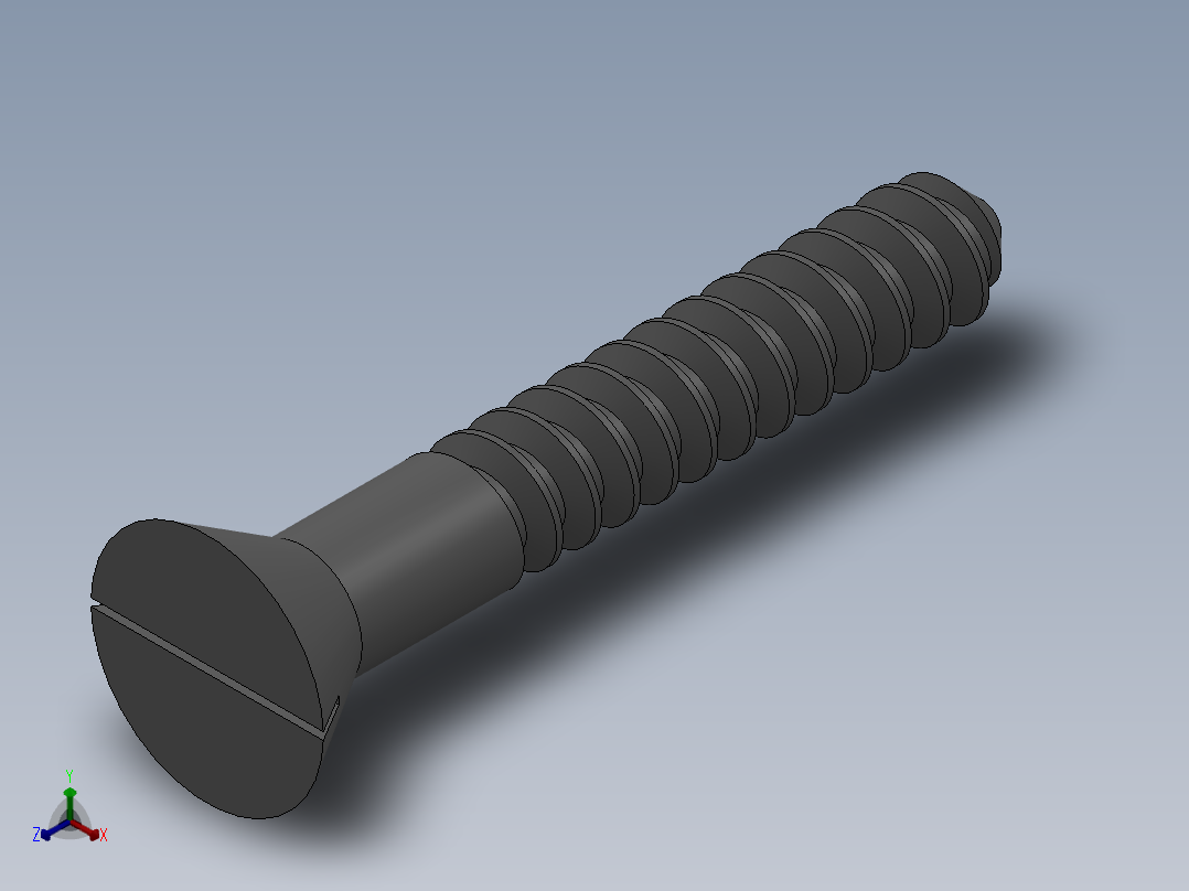 螺丝钉3D模型正等轴测图