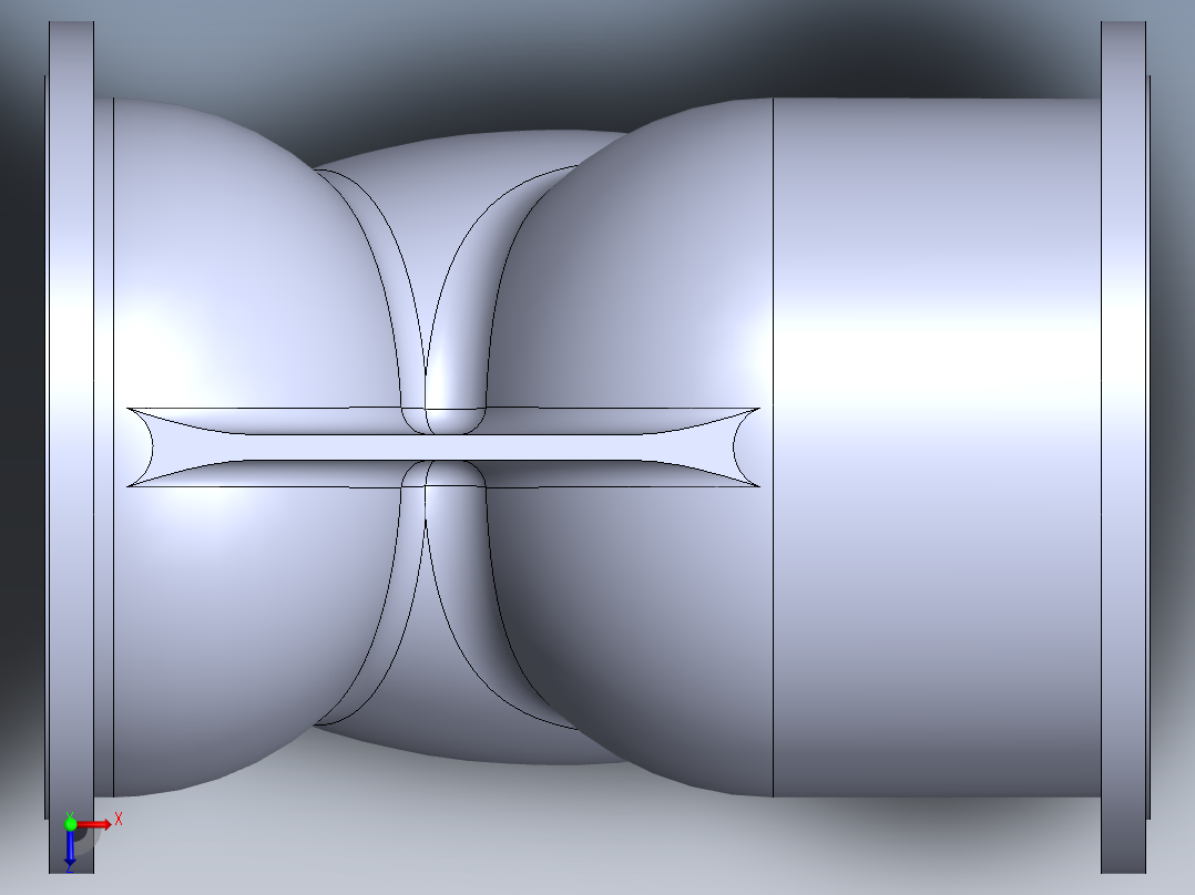 法兰Y型过滤器-316 DN50-DN600俯视图