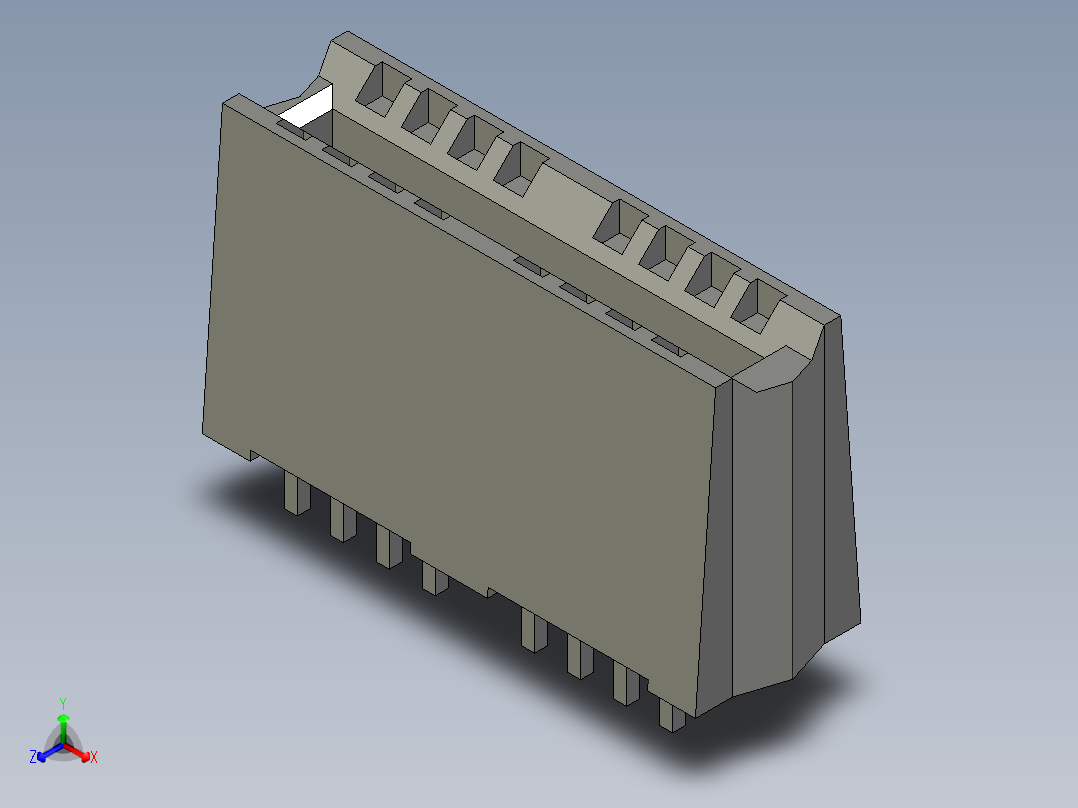 侧边卡连接器-458440004_stp主视图