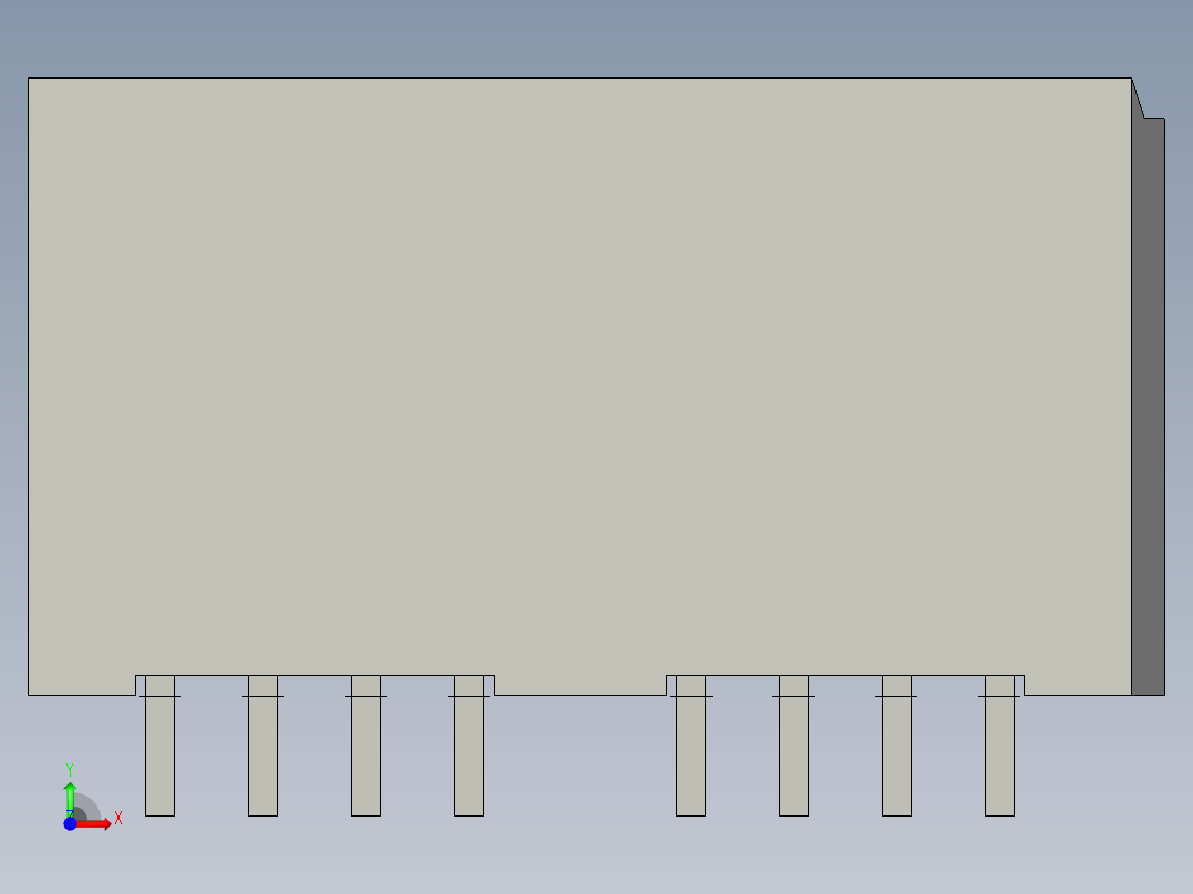侧边卡连接器-458440004_stp前视图
