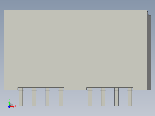 侧边卡连接器-458440004_stp前视缩略图
