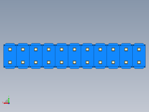 彩色公头100mil（2.54mm）系列-DS1021_blue_2x11p_100mil_Type1_rev1.0后视缩略图