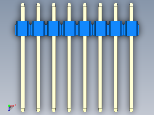 彩色公头100mil（2.54mm）系列-DS1021_blue_1x08p_100mil_Type5_rev1.0俯视缩略图