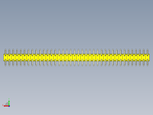 彩色公排针 100mil 2.54mm 系列-DS1022_yellow_76p_100mil_TypeSMT_rev1.0后视缩略图