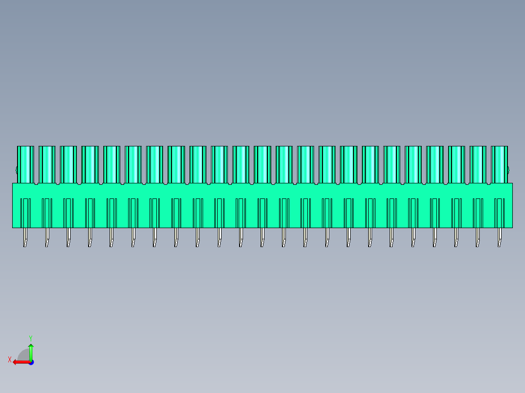 DEGSON 15EDG 系列 3.81mm 插拔式接线端子-15EDGB-3.81-23P-14-00AH后视图