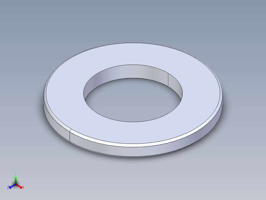 SAE平垫圈-FLAT WASHER SAE 0.750.STEP正等轴测图