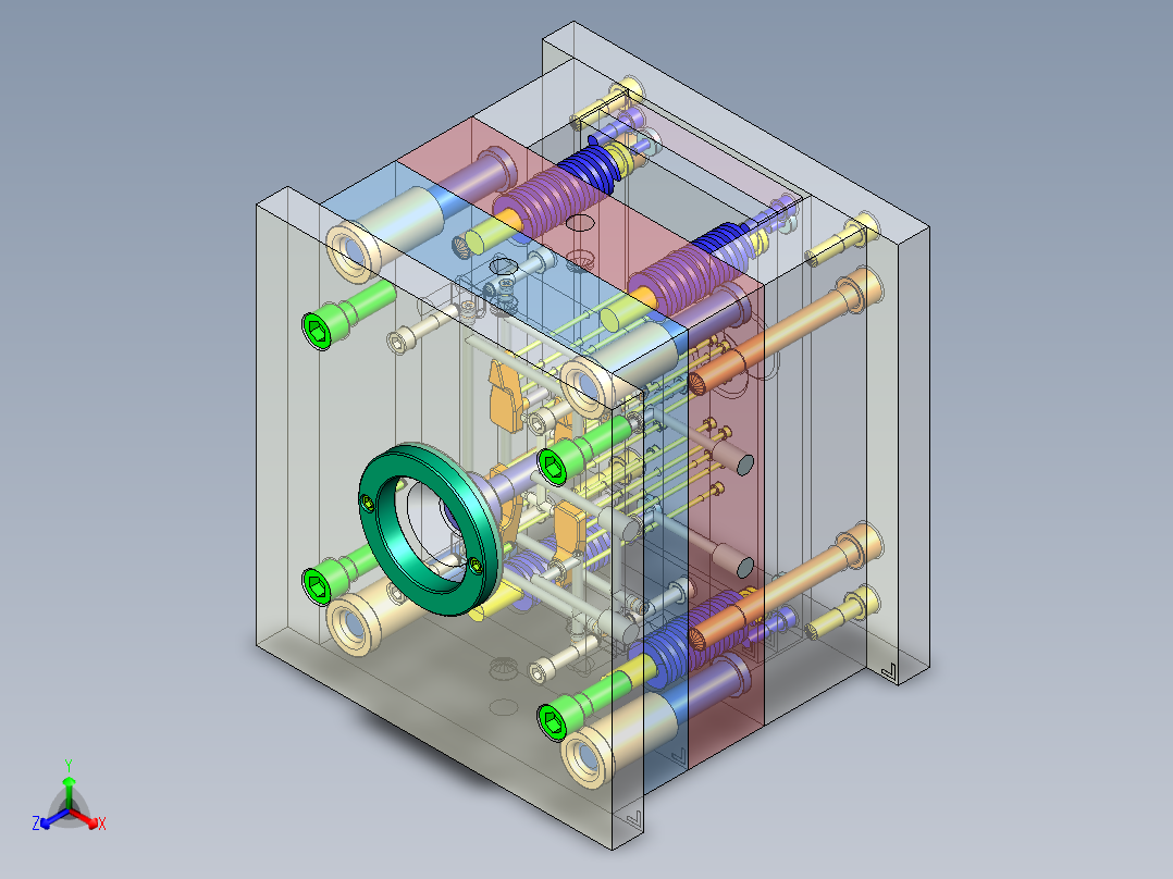 Q085-冲水手柄注塑模具设计【三维UG】一模四腔