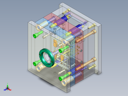 Q085-冲水手柄注塑模具设计【三维UG】一模四腔