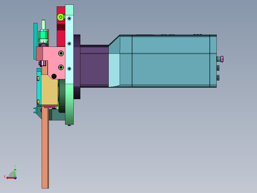 PPU90度微型高速凸轮机构拾放模组后视图