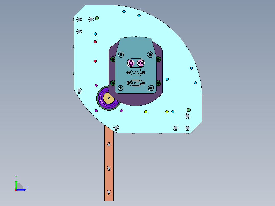 PPU90度微型高速凸轮机构拾放模组左视图