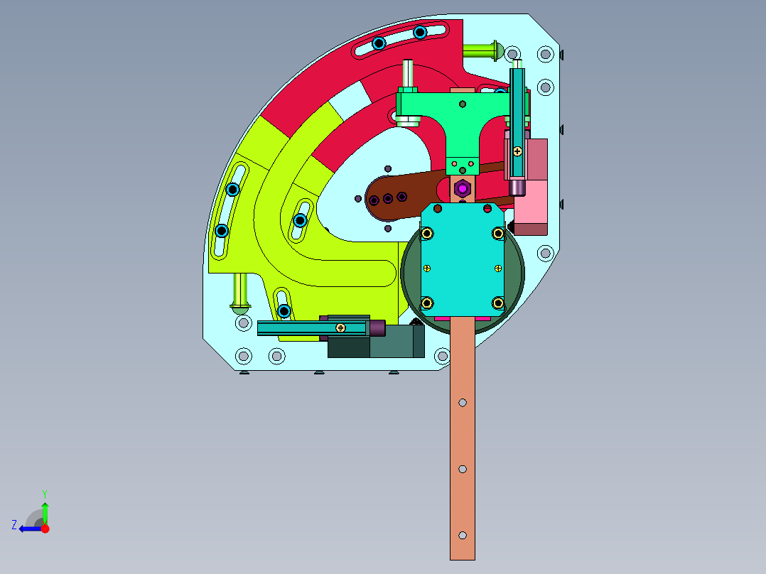 PPU90度微型高速凸轮机构拾放模组右视图